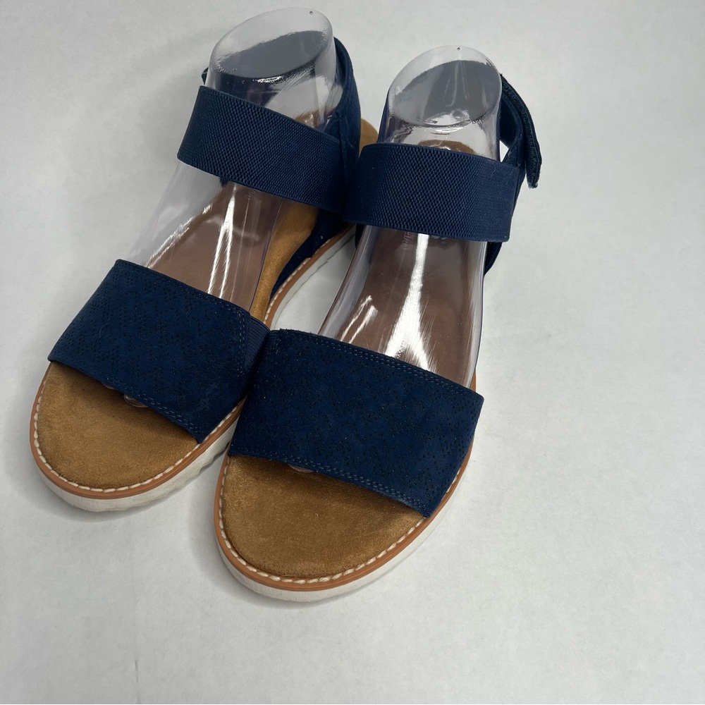 Bobs from Skechers Desert Kiss AdobePrincess Sandals Womens 10 Memory Foam Navy